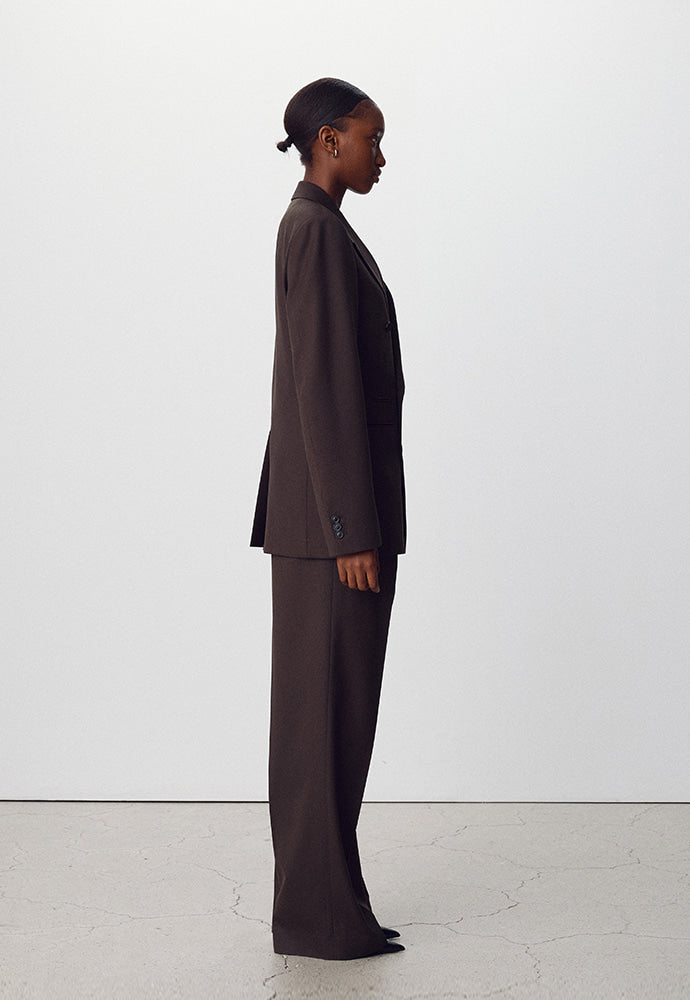 Tonywack - Wool Twill Pleated Wide Trousers (Brown) product image 3 | TRAB K-Fashion Australia