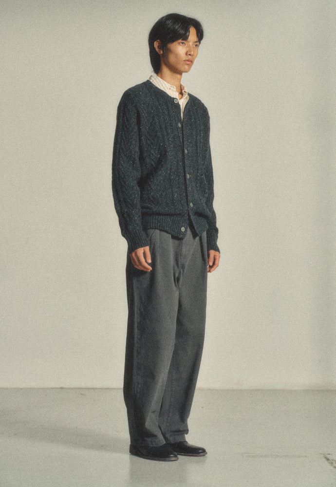 Art if acts - Fisherman Cable Cardigan (Choco Charcoal) product image 2 | TRAB K-Fashion Australia
