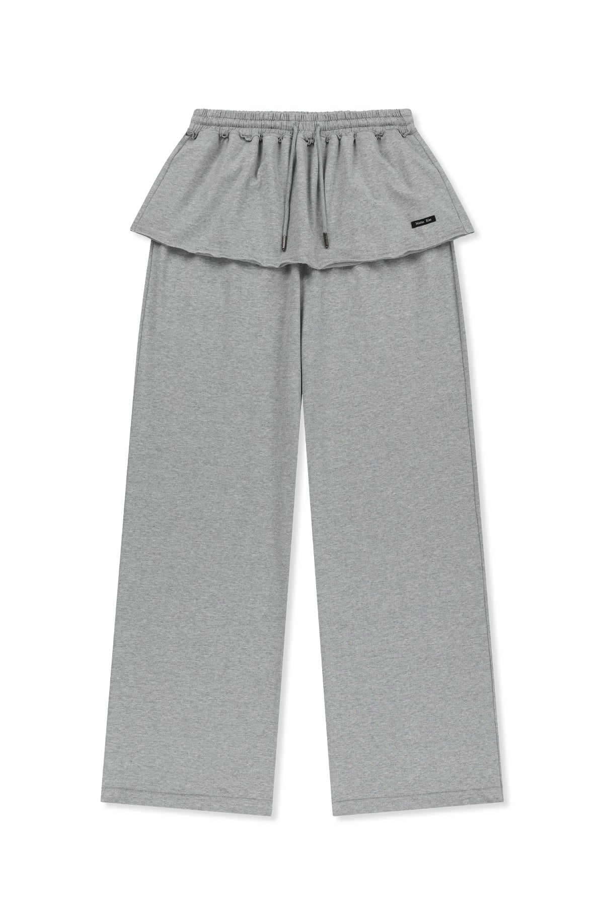 Matin Kim - [Pre-Order – Ships June 22] Layered Skirt Jersey Pants (Grey) product image 1 | TRAB K-Fashion Australia