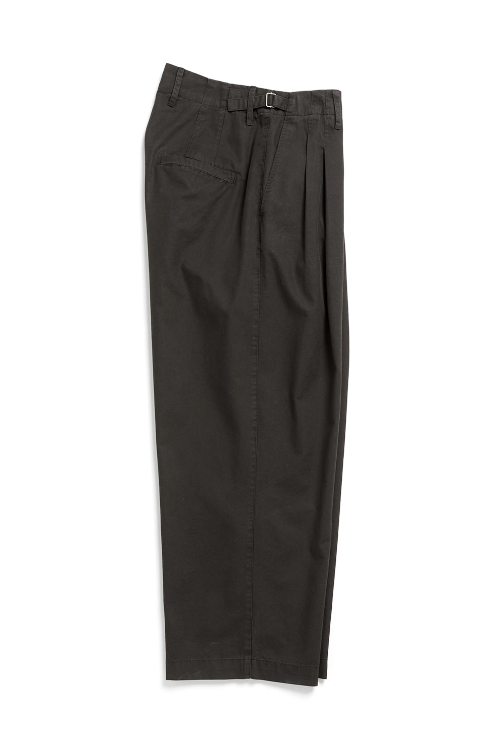 Hatchingroom - Wide Two Pleats Trousers (Dyed Dark Brown) product image 2 | TRAB K-Fashion Australia