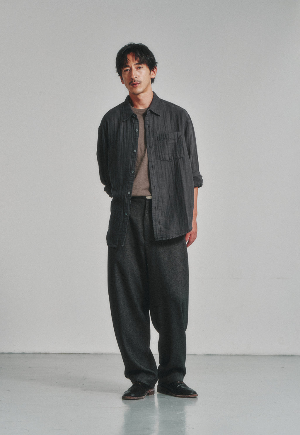 Art if acts - Washed Gauze Shirt (Charcoal) product image 14 | TRAB K-Fashion Australia