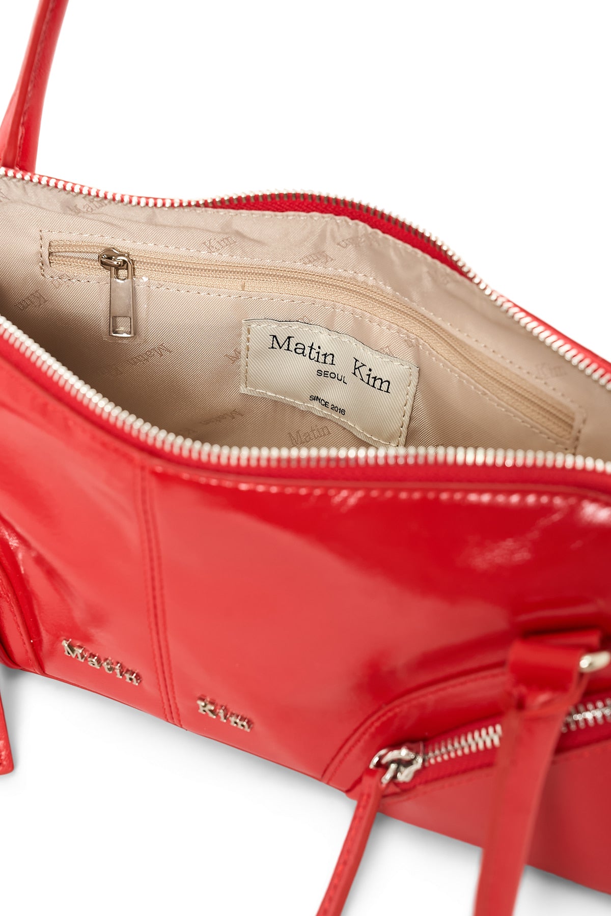 Matin Kim - Curve Zip Baguette Bag (Red) product image 5 | TRAB K-Fashion Australia