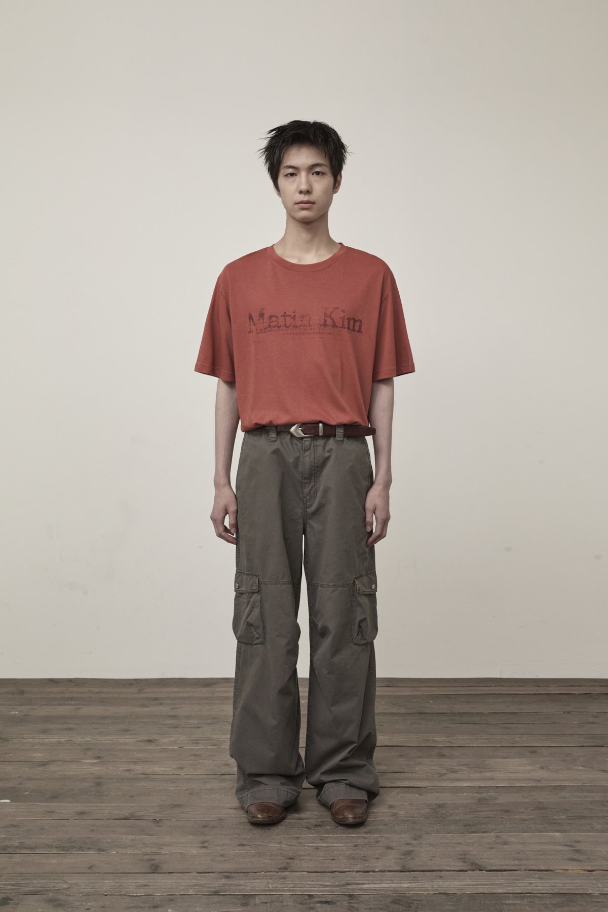 Matin Kim - Stamp Logo Graphic Oversize Top (Brick) product image 10 | TRAB K-Fashion Australia