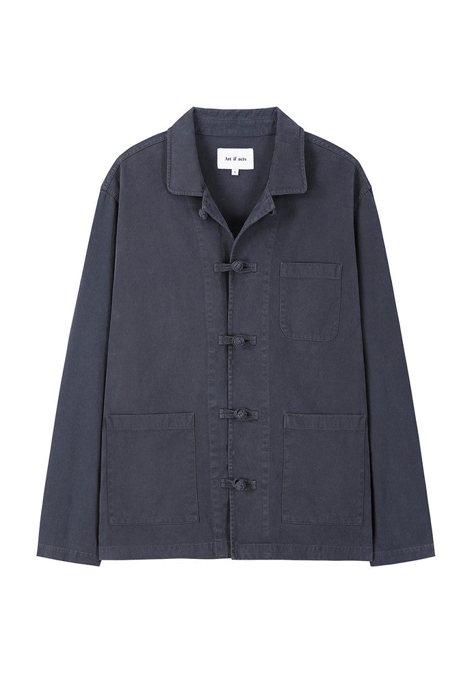 Art if acts - Washed Chinese Work Jacket (Faded Charcoal) product image 6 | TRAB K-Fashion Australia