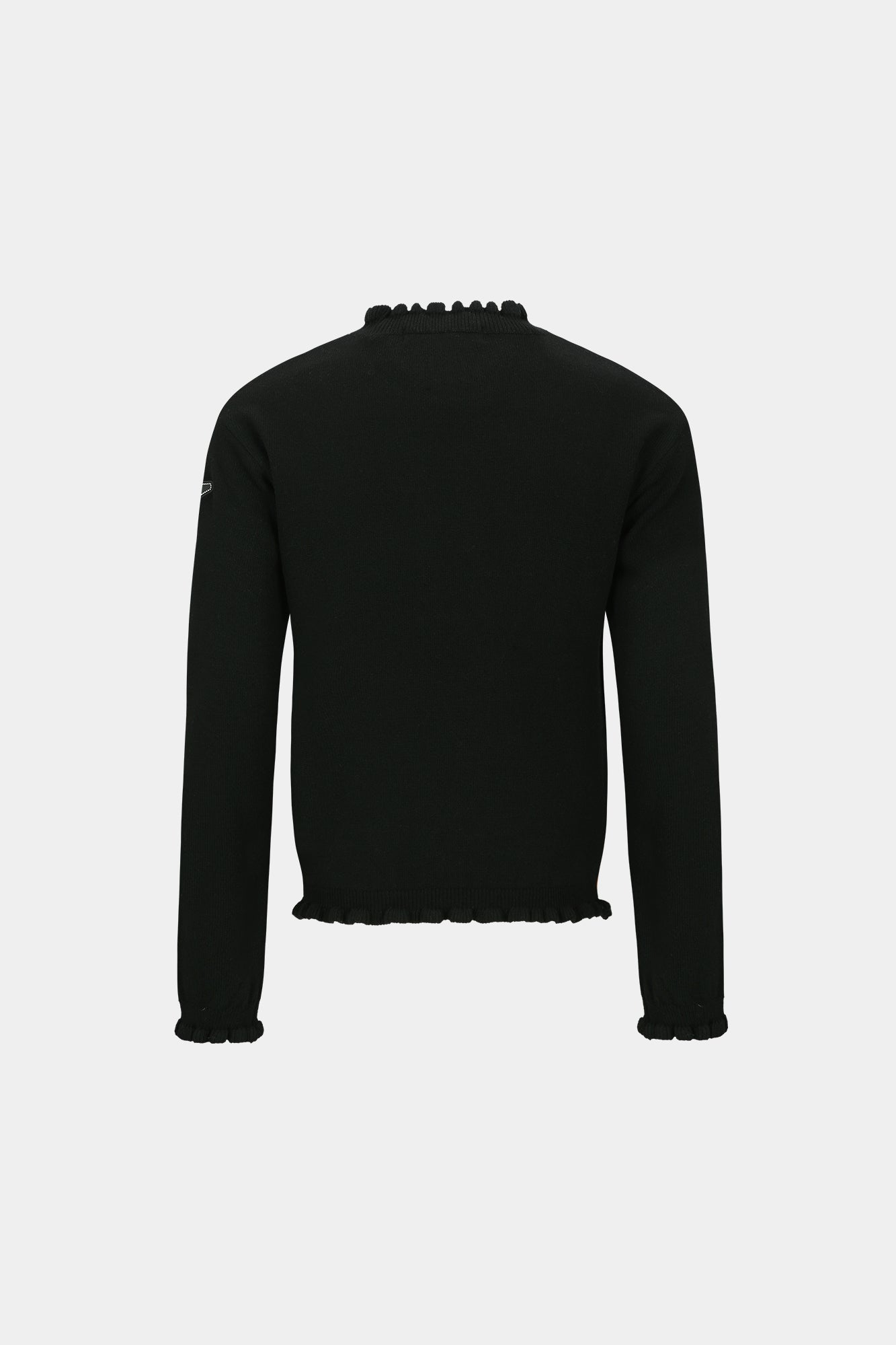 Andersson Bell - Flower Rib Crew-Neck Sweater (Black) product image 10 | TRAB K-Fashion Australia