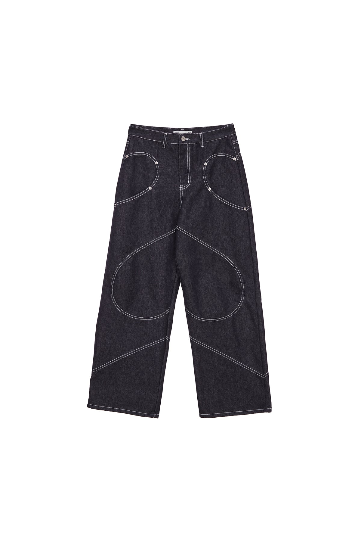 Matin Kim - Stitch Heart Denim Pants (Blue) product image 1 | TRAB K-Fashion Australia