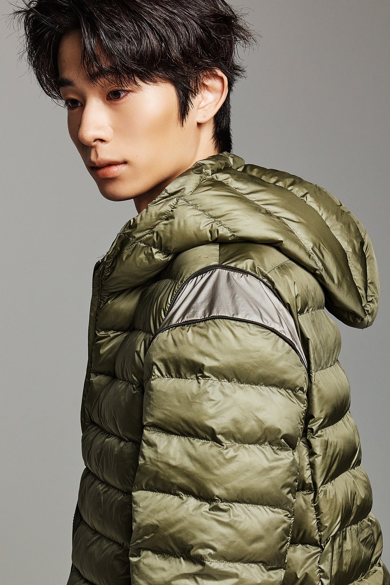 Deinet - Point Wellon Hooded Jacket (Khaki) product image 5 | TRAB K-Fashion Australia
