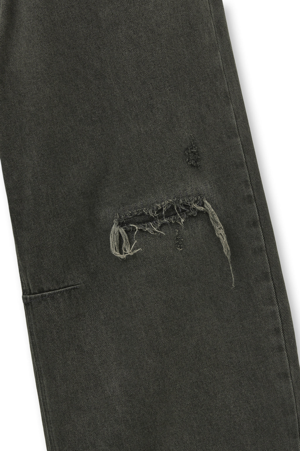 Matin Kim - Back Logo Wide Denim Pants (Charcoal) product image 4 | TRAB K-Fashion Australia