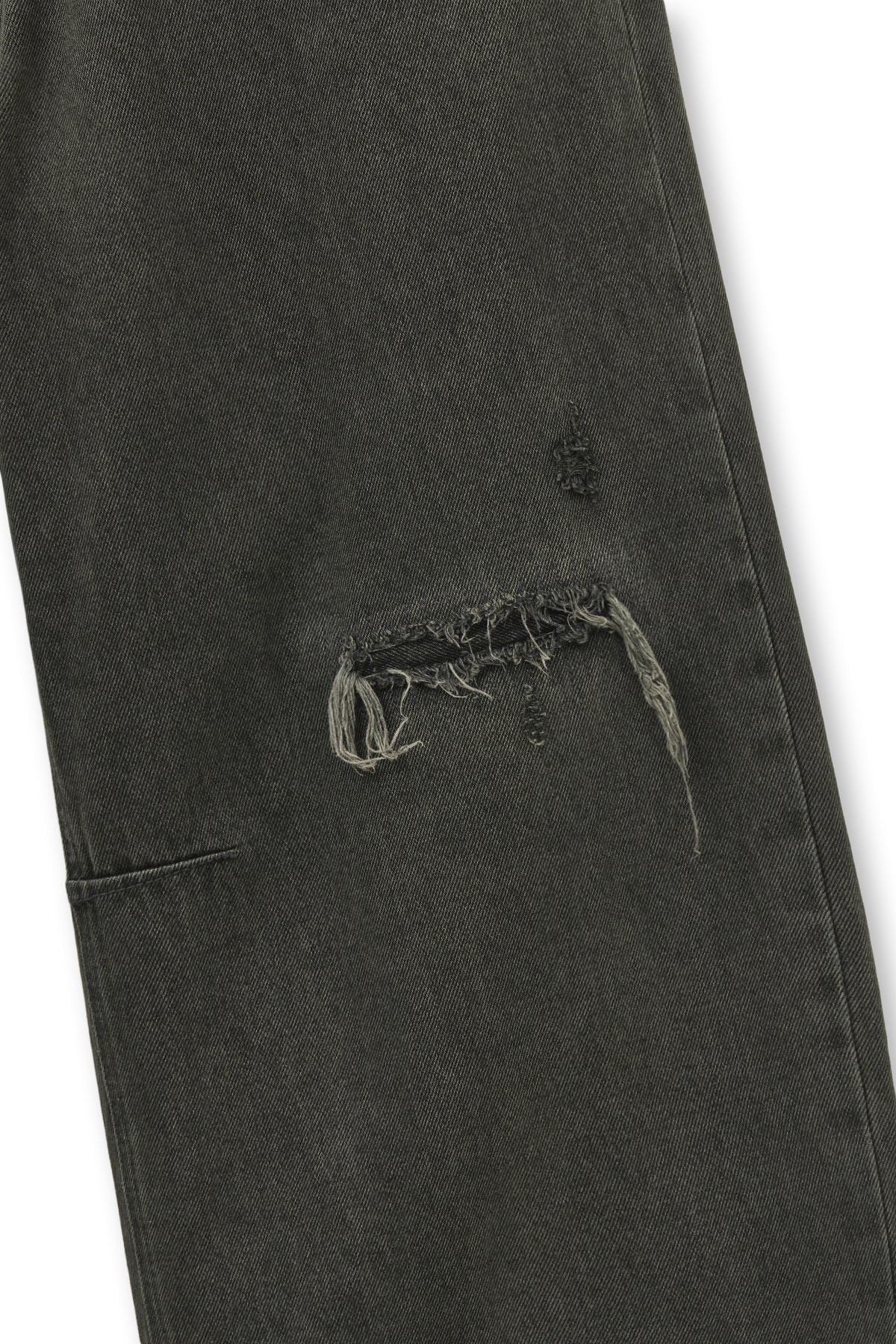 Matin Kim - Back Logo Wide Denim Pants (Charcoal) product image 4 | TRAB K-Fashion Australia