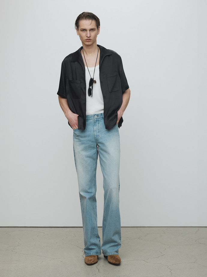 Tonywack - One Piece Collar Half Sleeve Shirt (Black) product image 2 | TRAB K-Fashion Australia