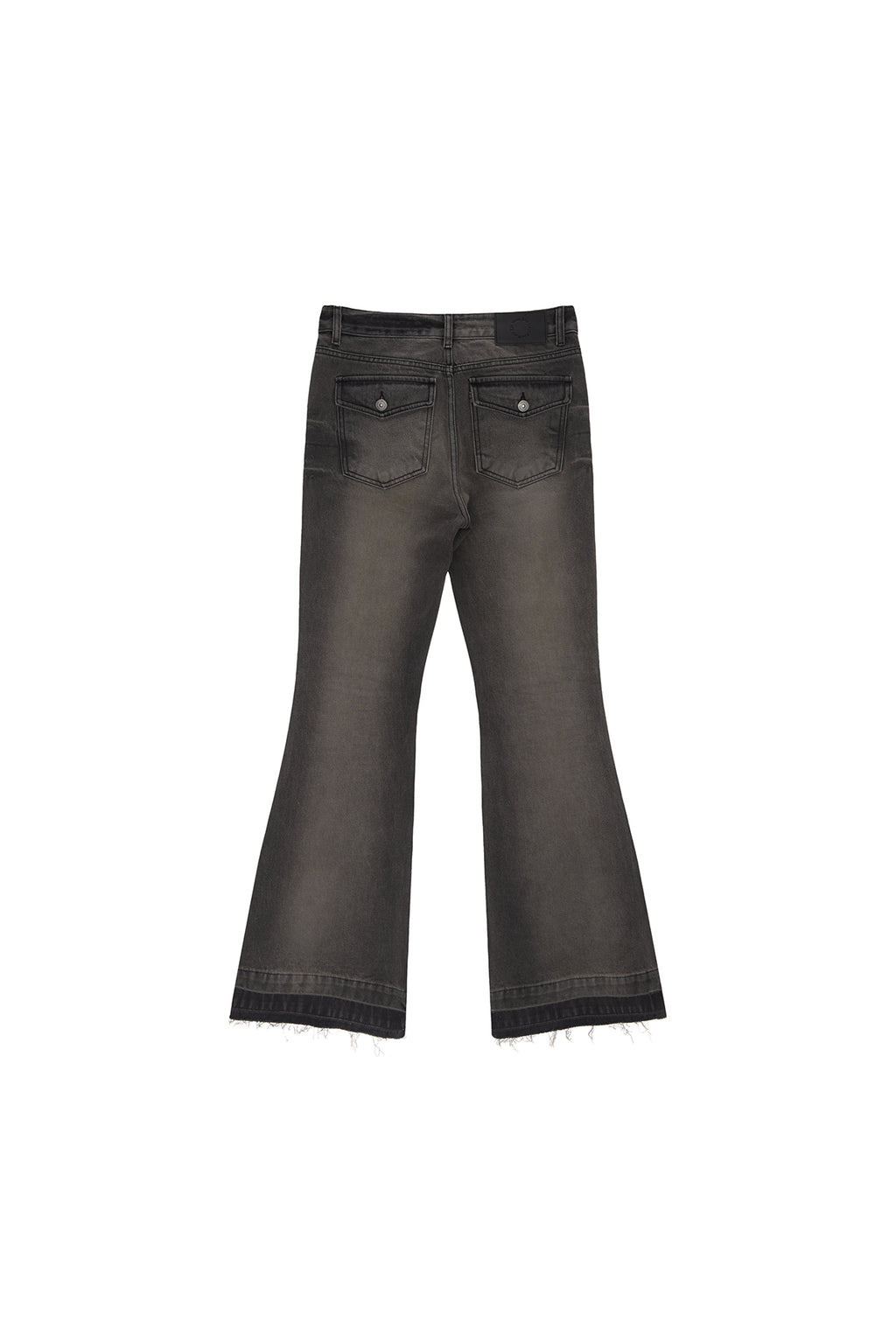 Matin Kim - Back Pocket Point Washed Boots Cut Denim Pants (Grey) product image 2 | TRAB K-Fashion Australia