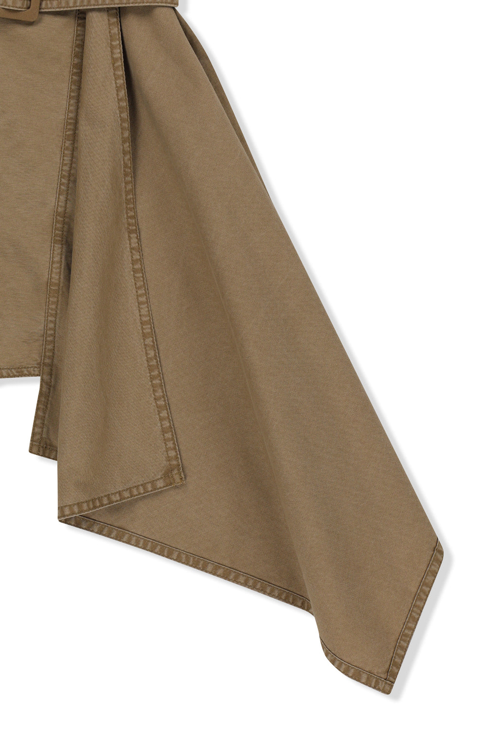 Matin Kim - Belted Layered Mini Skirt (Beige) product image 4 | TRAB K-Fashion Australia