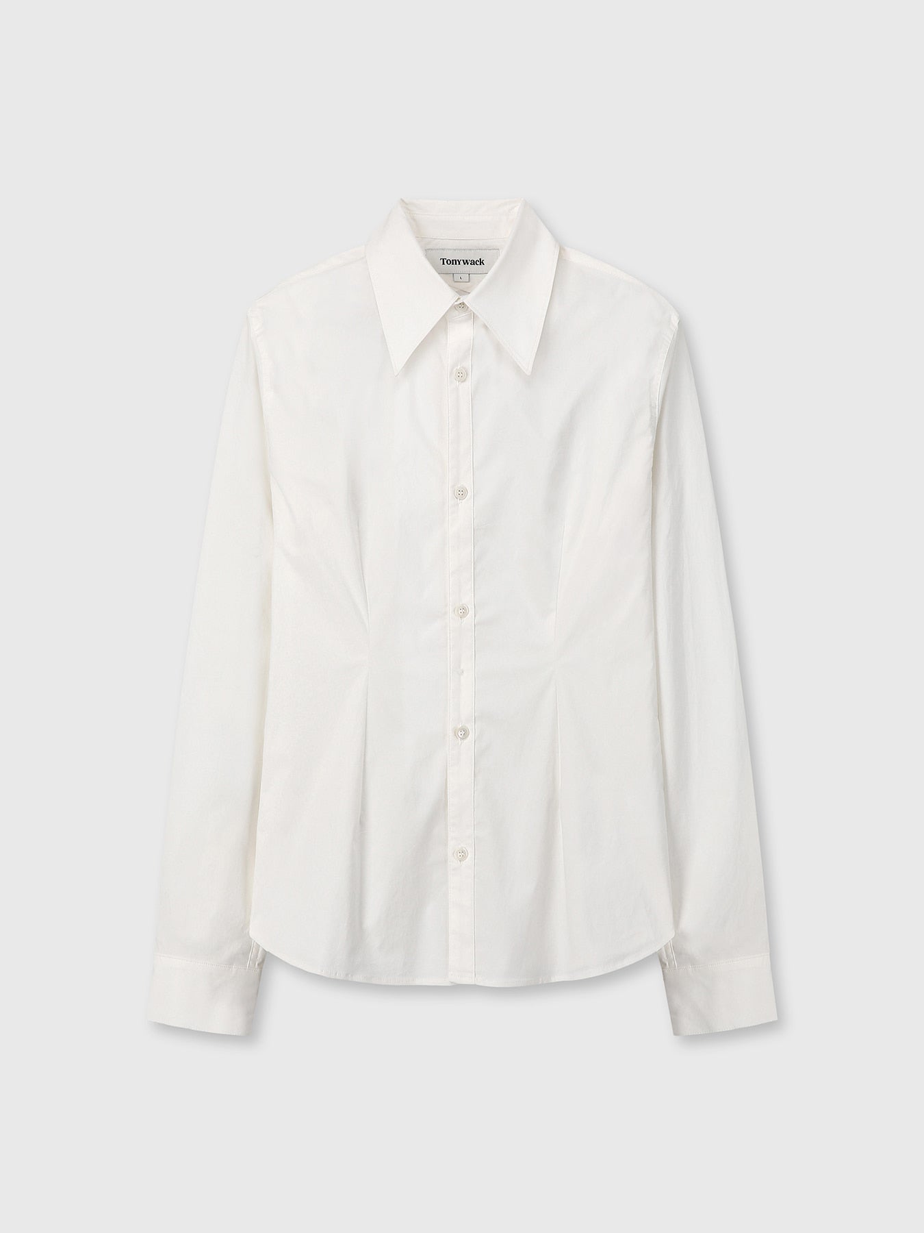 Tonywack - Elasticated Cotton Slim-Fit Shirt (Off White) product image 8 | TRAB K-Fashion Australia