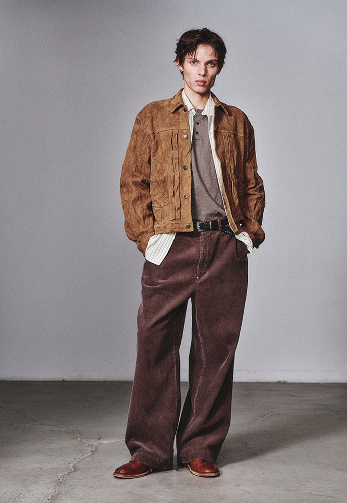 Art if acts - Washed Suede Trucker (Camel) product image 1 | TRAB K-Fashion Australia