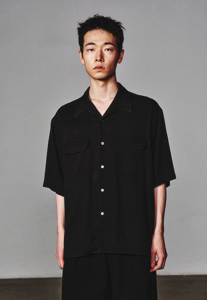 Art if acts - Tencel Two Pocket Half Shirt (Faded Black) product image 6 | TRAB K-Fashion Australia