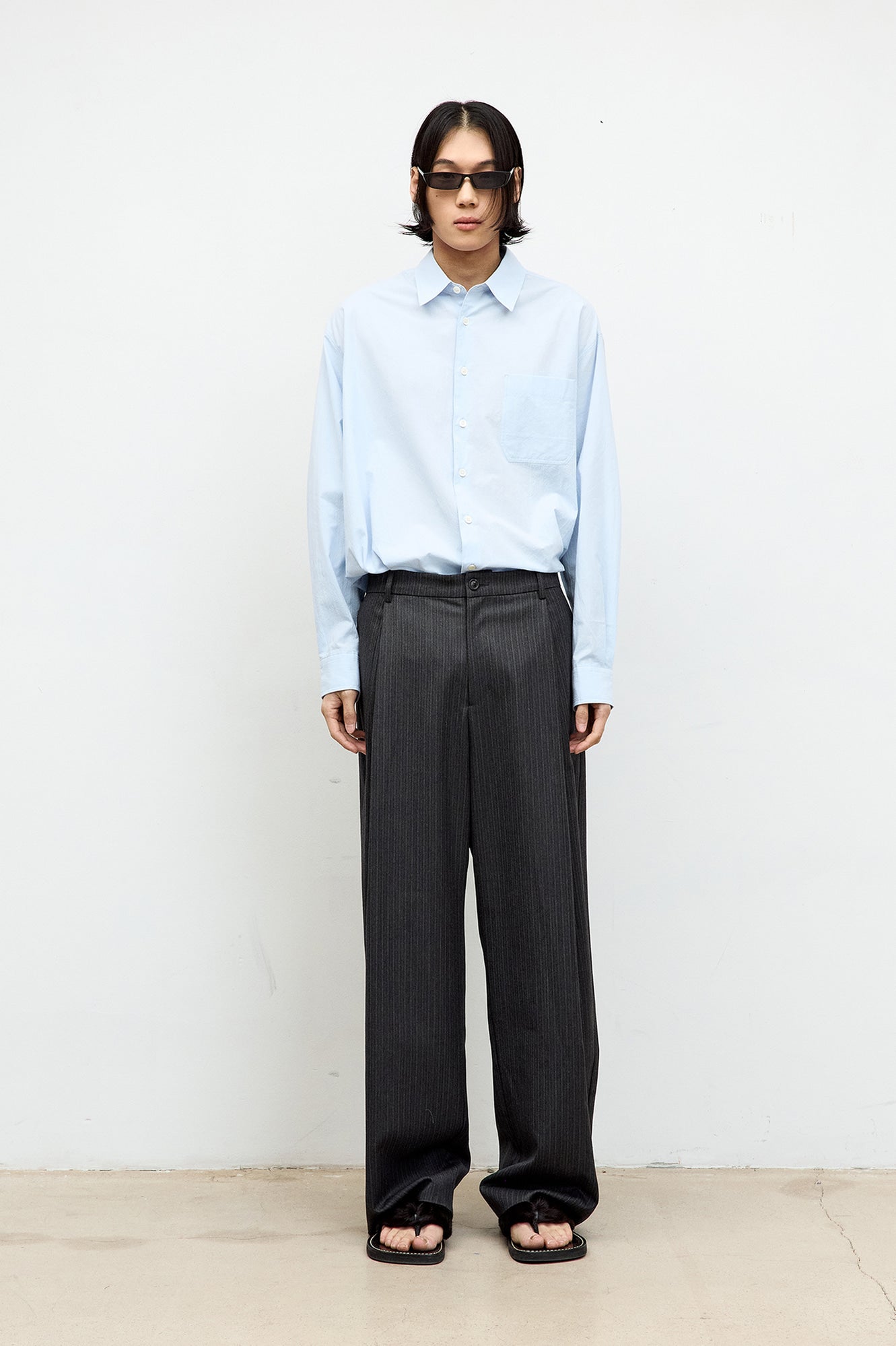 Coor - Solid Crease Shirt (Sky Blue) product image 2 | TRAB K-Fashion Australia