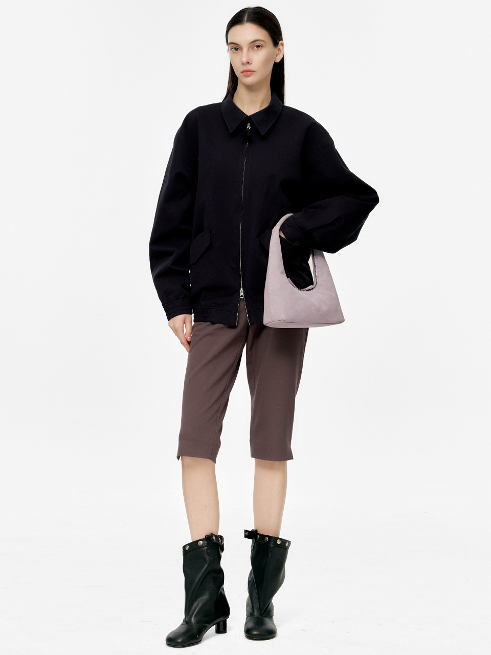 Marge Sherwood - Hobo Shoulder (Lavender Grey Suede) product image 3 | TRAB K-Fashion Australia