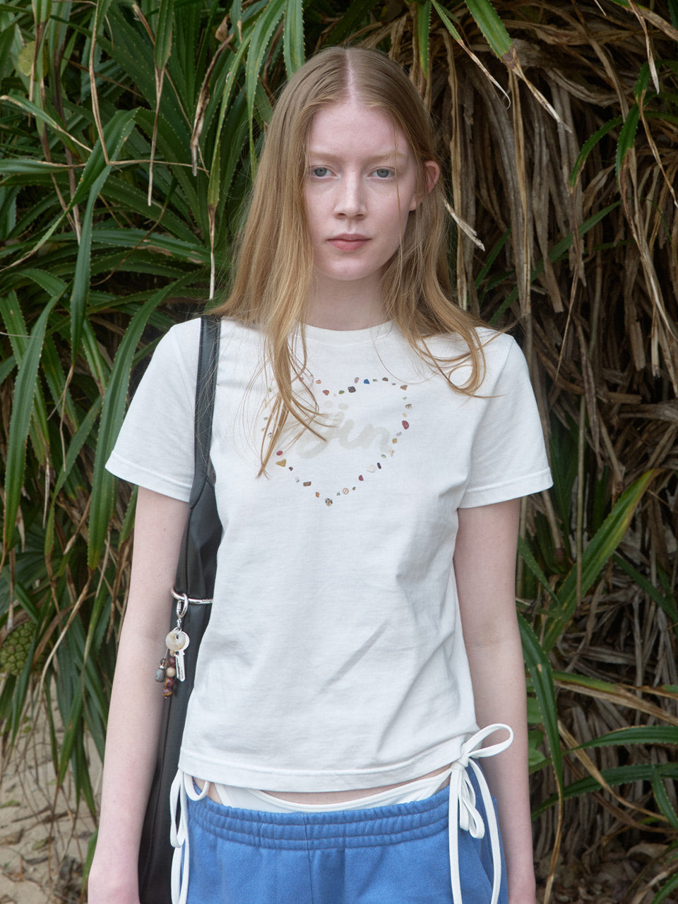 Kijun - Pebble Heart Tee (Off-White) product image 3 | TRAB K-Fashion Australia