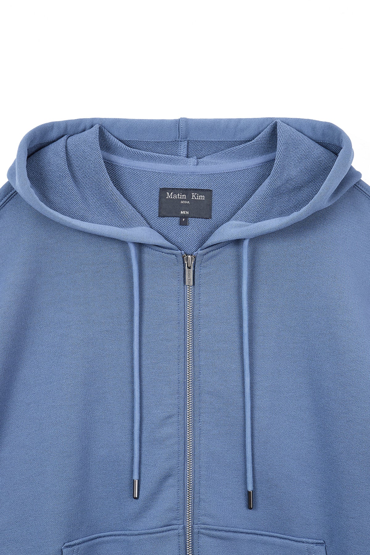Matin Kim - Back Logo Glitter Hoody Zip Up (Blue) product image 3 | TRAB K-Fashion Australia