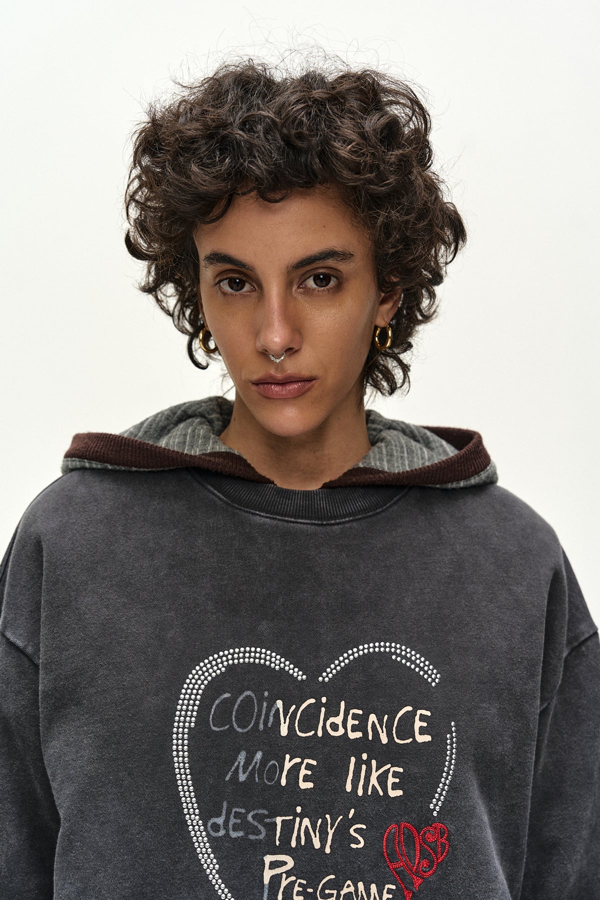 Andersson Bell - (essential) Unisex Heart Fix Sweatshirt (Charcoal) product image 6 | TRAB K-Fashion Australia