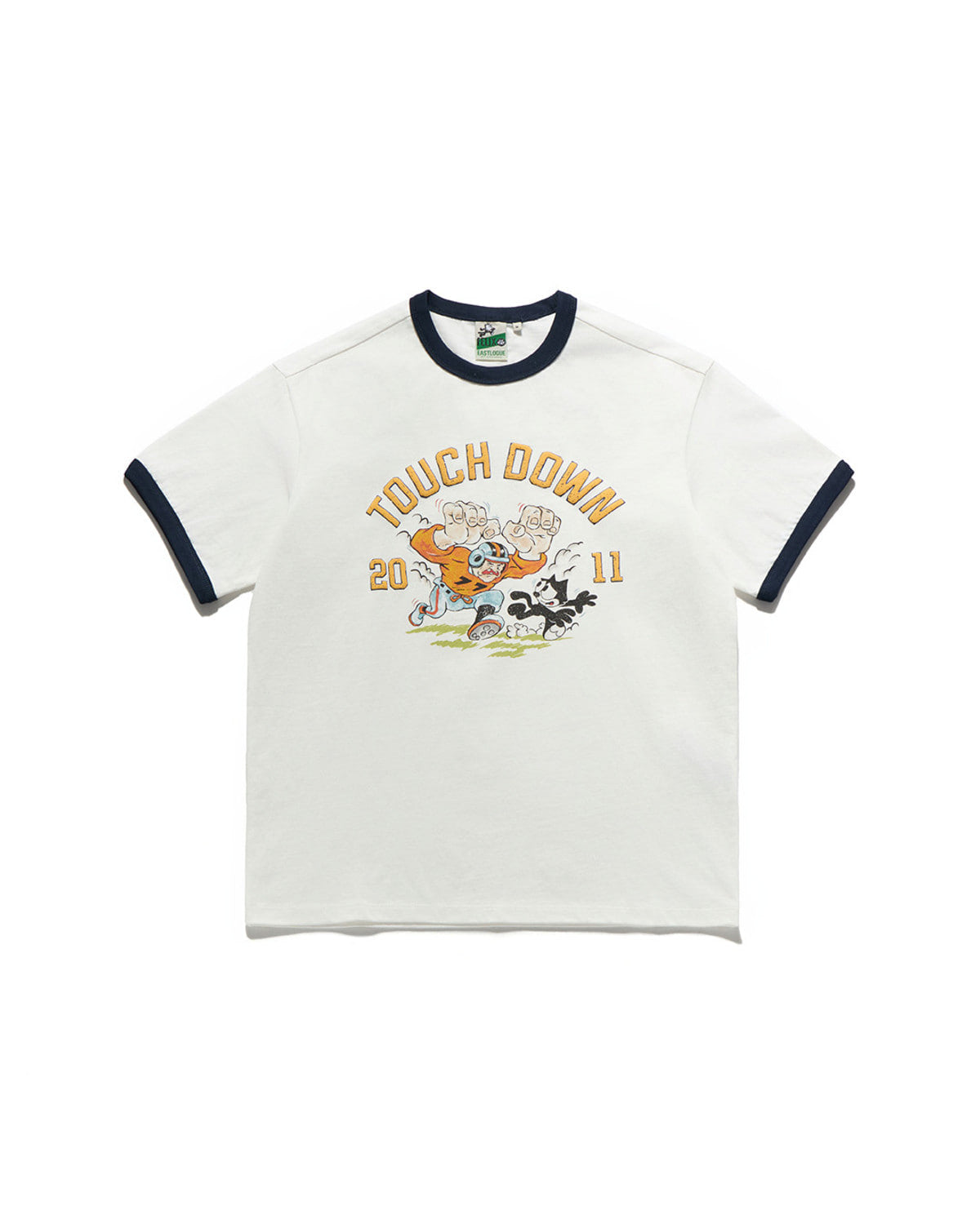 Eastlogue - Felix Breakaway Rugby Ringer T-shirts (Off White & Navy) product image 1 | TRAB K-Fashion Australia