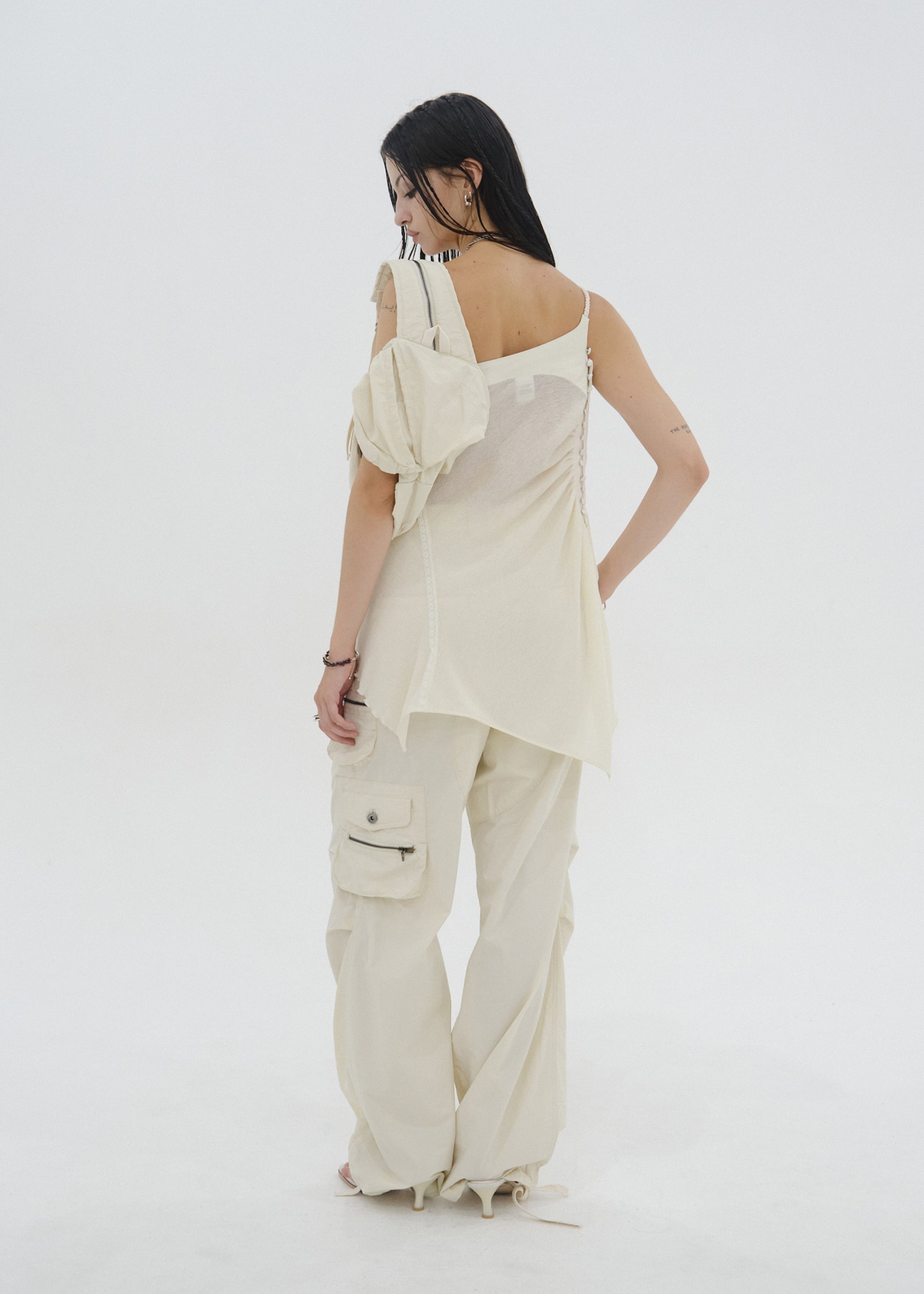 Hyein Seo - Pocket Pants w/ Waist Bag (Ivory) product image 8 | TRAB K-Fashion Australia