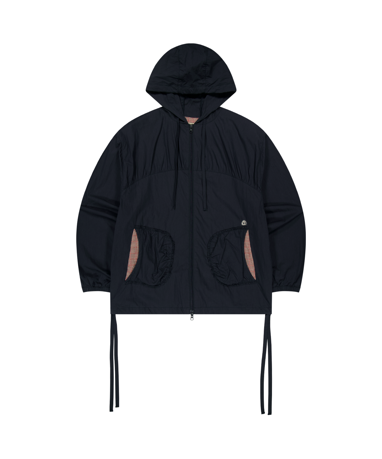 Coyseio - Check Wrinkles Wind Breaker (Navy) product image 1 | TRAB K-Fashion Australia
