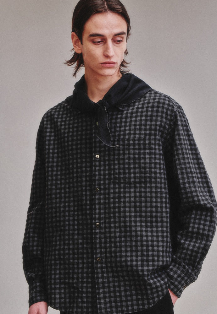 Art if acts - Linen Scarf (Black) product image 1 | TRAB K-Fashion Australia