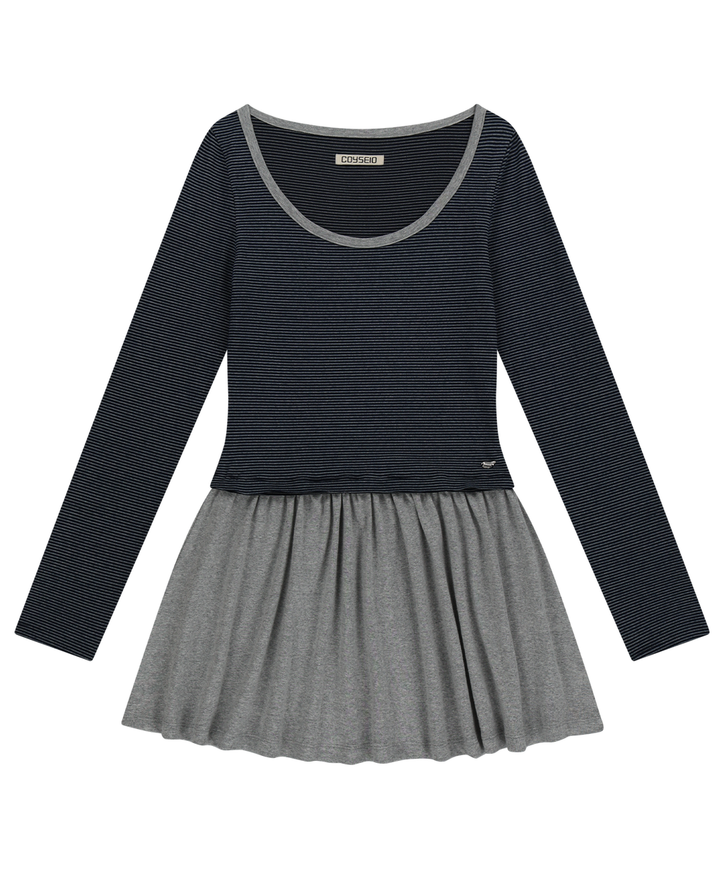 Coyseio - Coy Stripe Dress (Navy) product image 1 | TRAB K-Fashion Australia