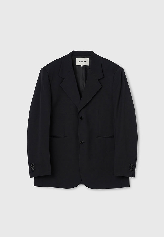 Tonywack - Tropical Wool Relaxed Tailored Jacket (Summer Exclusive) (Black) product image 8 | TRAB K-Fashion Australia