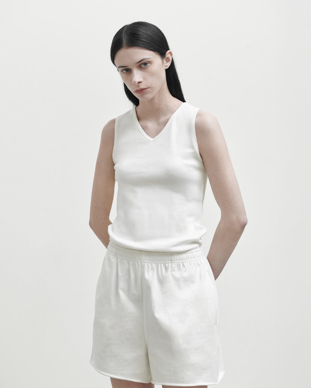 Brownyard - V Neck Top Sleeveless (Ivory) product image 2 | TRAB K-Fashion Australia