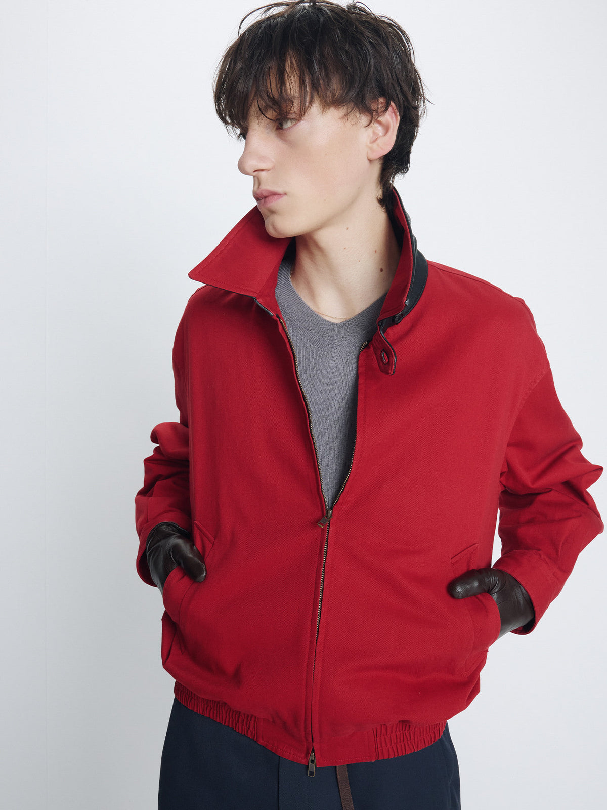 Tonywack - Garment Washed Cotton Blouson (Red) product image 7 | TRAB K-Fashion Australia