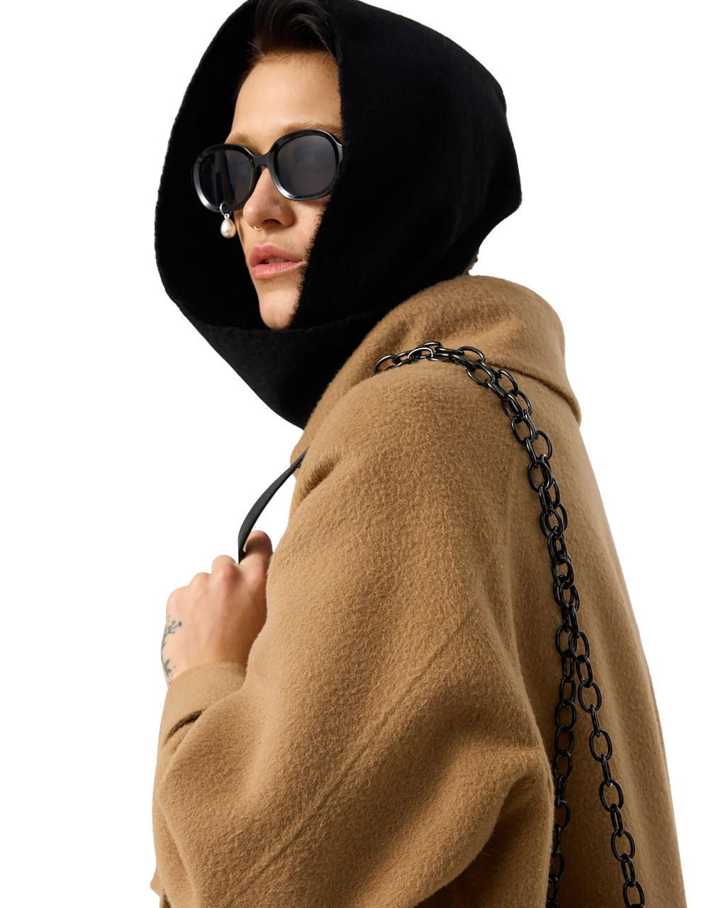 Kimhe Kim - Pearl Tear Round Sunglasses (Black) product image 6 | TRAB K-Fashion Australia