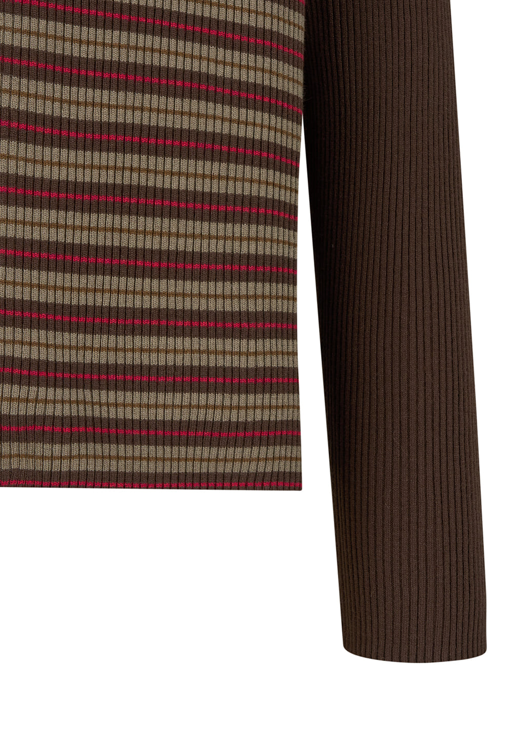 Amomento - stripe zip up cardigan (Brown) product image 10 | TRAB K-Fashion Australia
