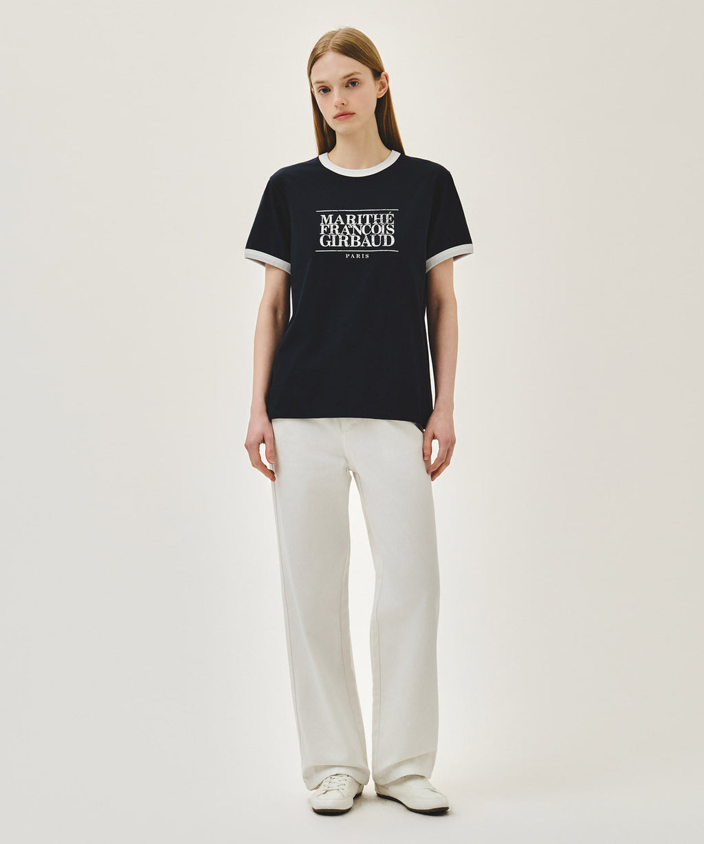 Marithe & Francois Girbaud - Aerocool Crack Classic Logo Ringer Tee (Navy) product image 5 | TRAB K-Fashion Australia