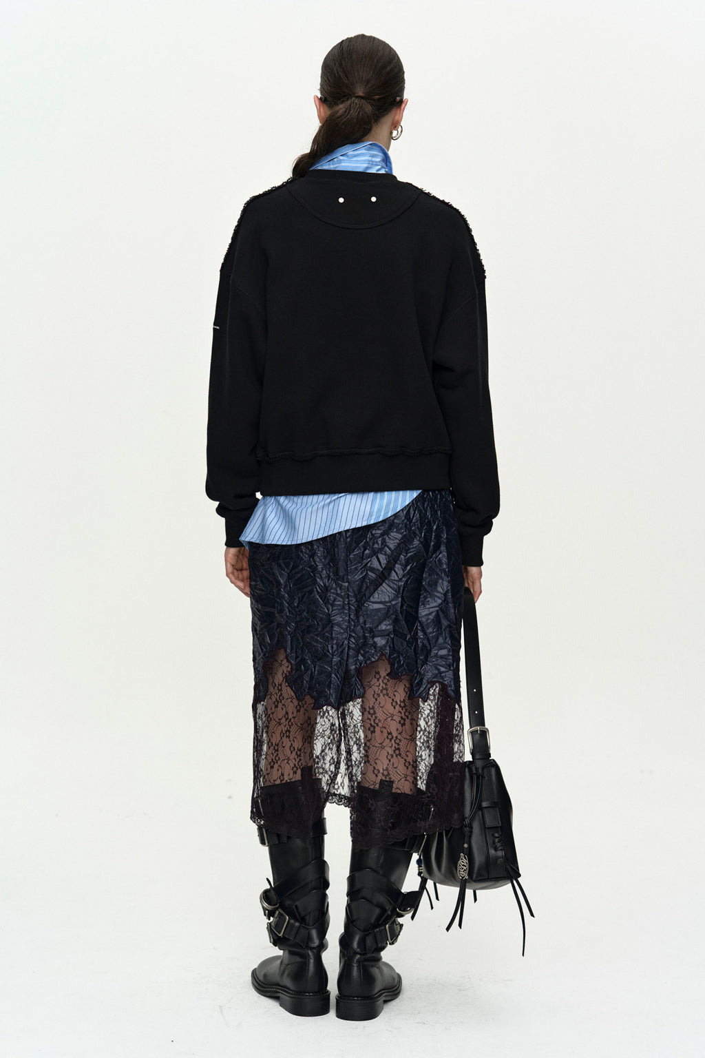 Andersson Bell - (essential) Studded Argyle Patchwork Sweatshirt (Essential) product image 4 | TRAB K-Fashion Australia