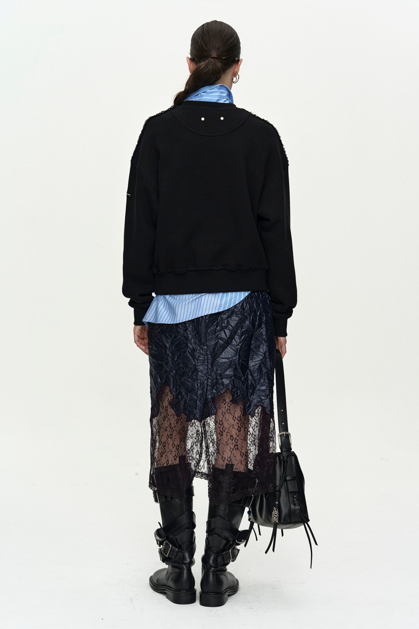 Andersson Bell - (essential) Studded Argyle Patchwork Sweatshirt (Essential) product image 4 | TRAB K-Fashion Australia