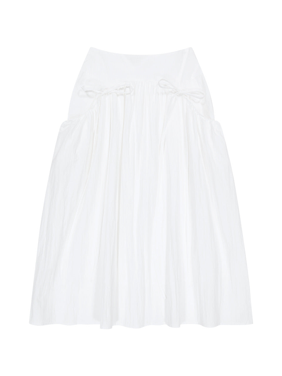 Margarin Fingers - Shirring Pocket Long Skirt (White) product image 2 | TRAB K-Fashion Australia
