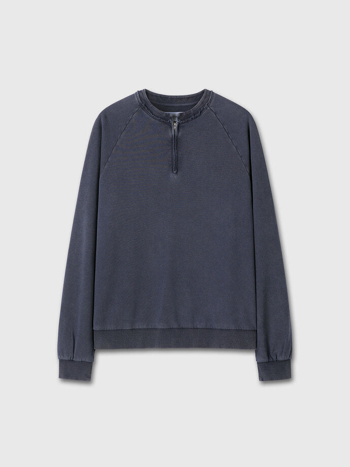 Tonywack - Garment Dyed Zip Sweatshirt (Faded Navy) product image 9 | TRAB K-Fashion Australia