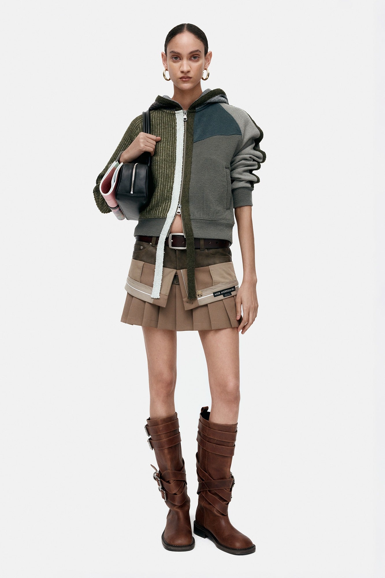 Andersson Bell - Inside Out Pleats Skirt (Beige) product image 1 | TRAB K-Fashion Australia