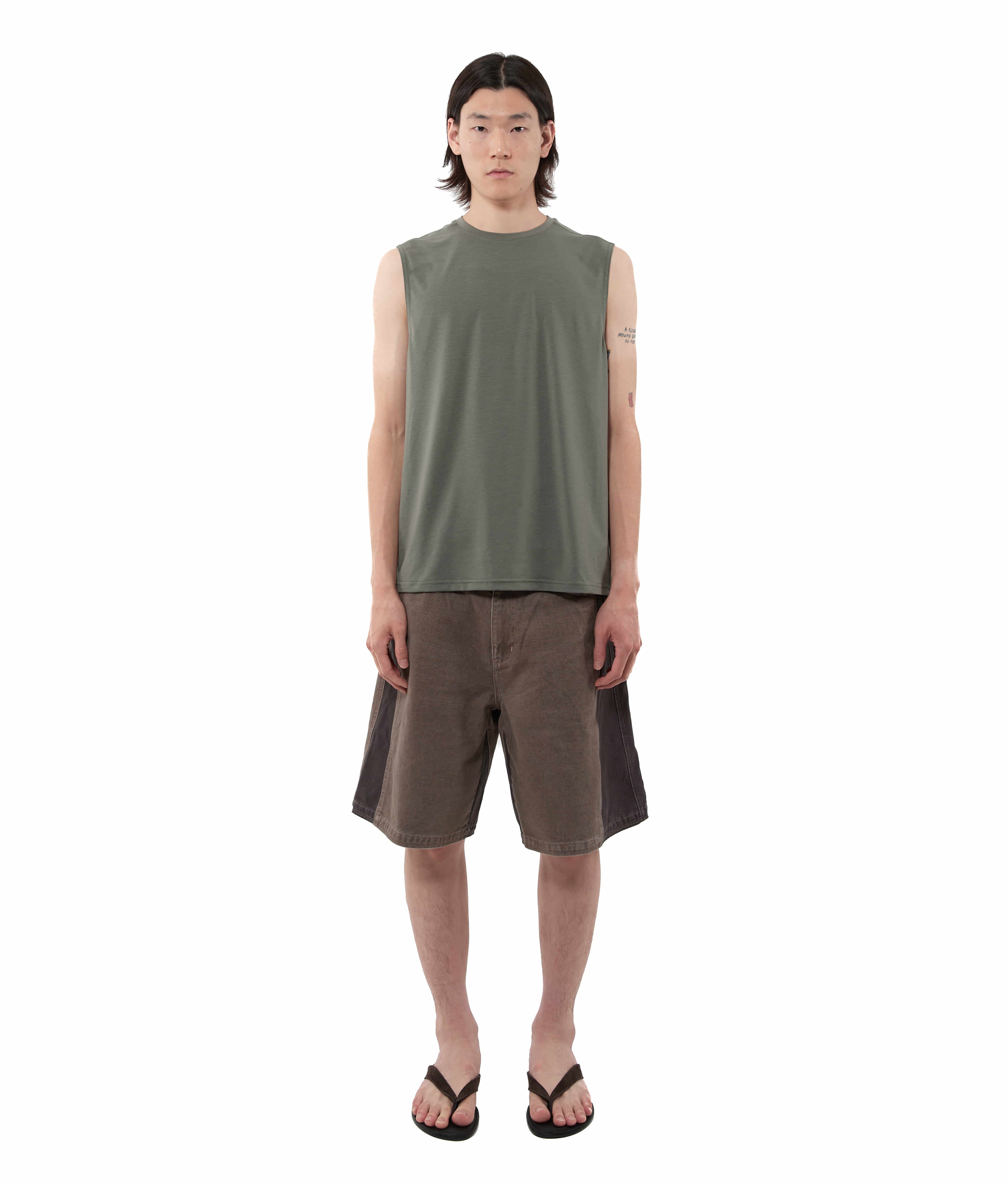 XLIM - Ep.9 Synopsis 01 Tank Top (Khaki) product image 5 | TRAB K-Fashion Australia