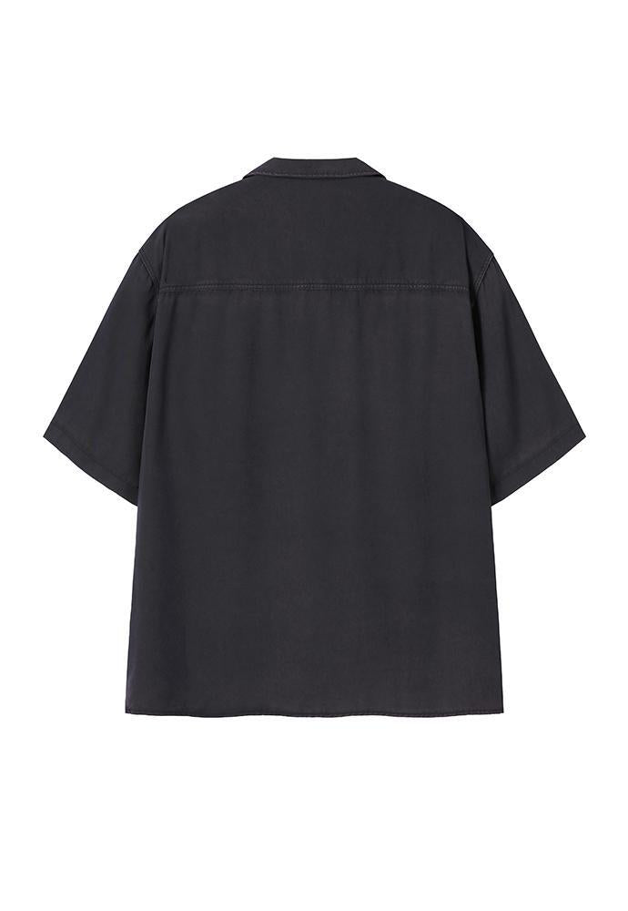 Art if acts - Tencel Two Pocket Half Shirt (Faded Black) product image 8 | TRAB K-Fashion Australia