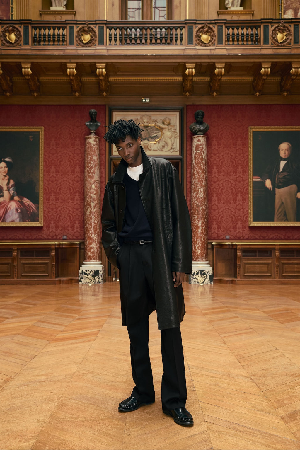 STU - Lambskin Leather Coat (Black) product image 8 | TRAB K-Fashion Australia
