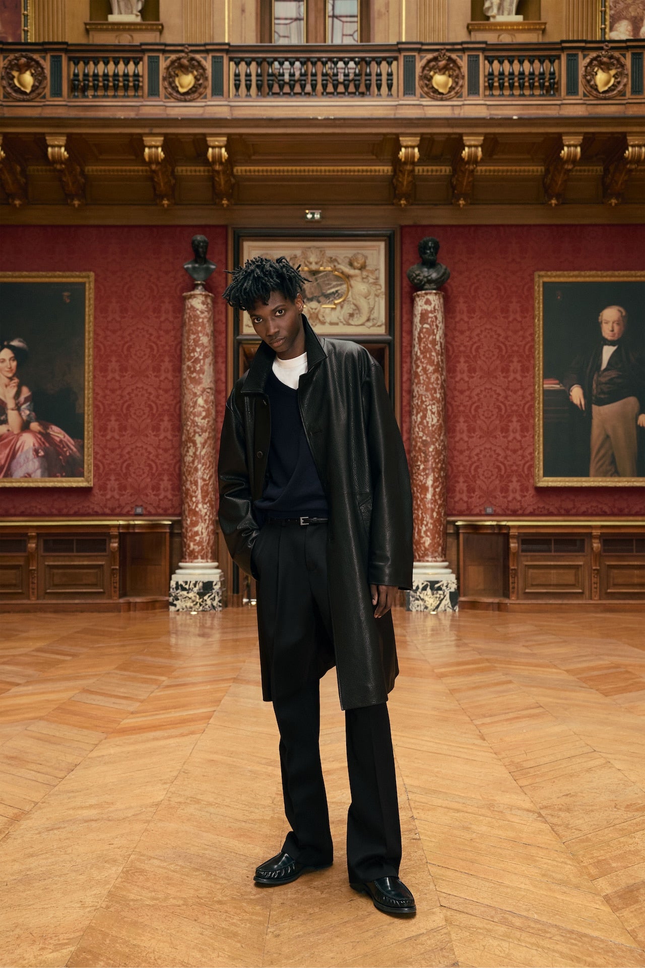STU - Lambskin Leather Coat (Black) product image 8 | TRAB K-Fashion Australia