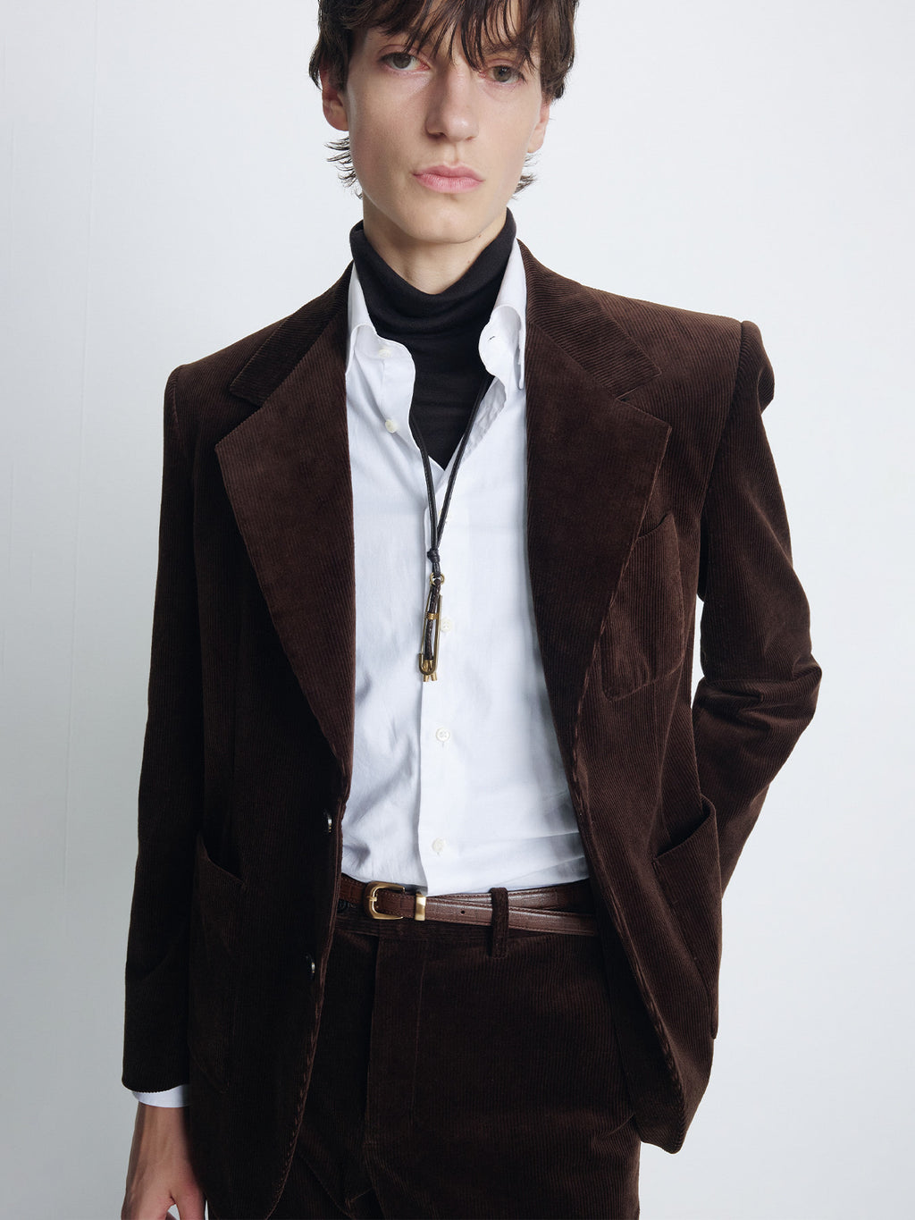 Tonywack - Corduroy Single-Breasted Tailored Jacket (Deep Brown) product image 1 | TRAB K-Fashion Australia