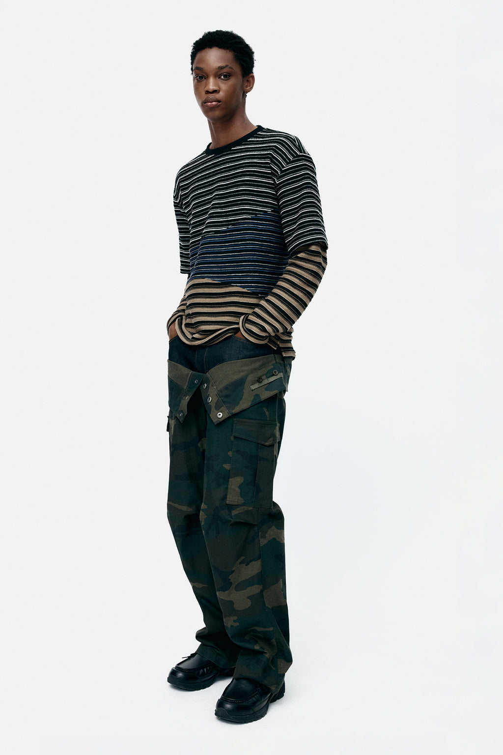 Andersson Bell - Stripe Layered Sweatshirts (Multi) product image 2 | TRAB K-Fashion Australia