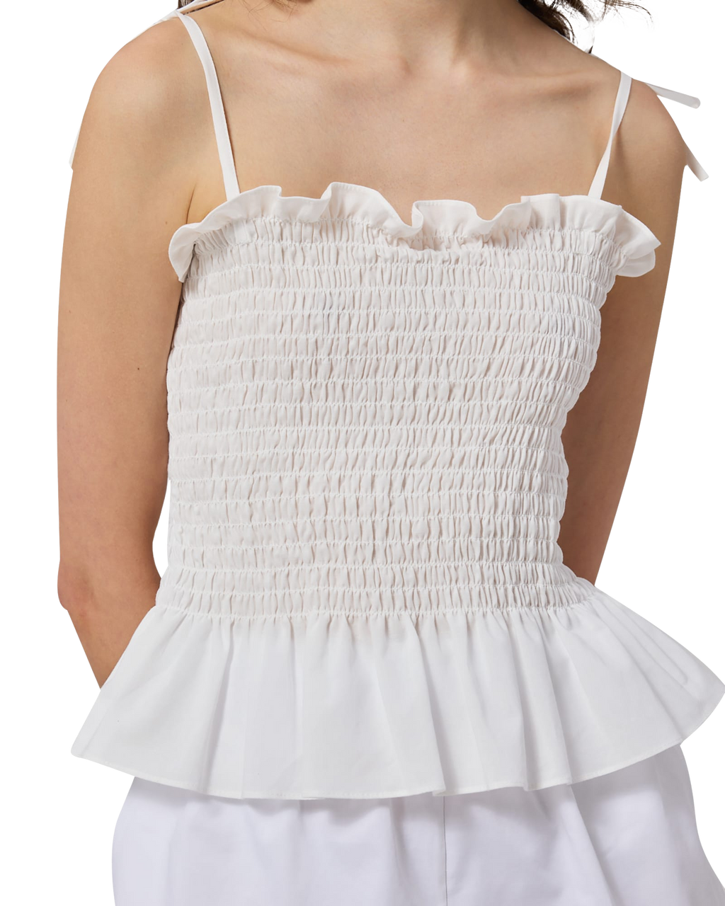 Kimhe Kim - Seersucker Smoked Top (White) product image 11 | TRAB K-Fashion Australia