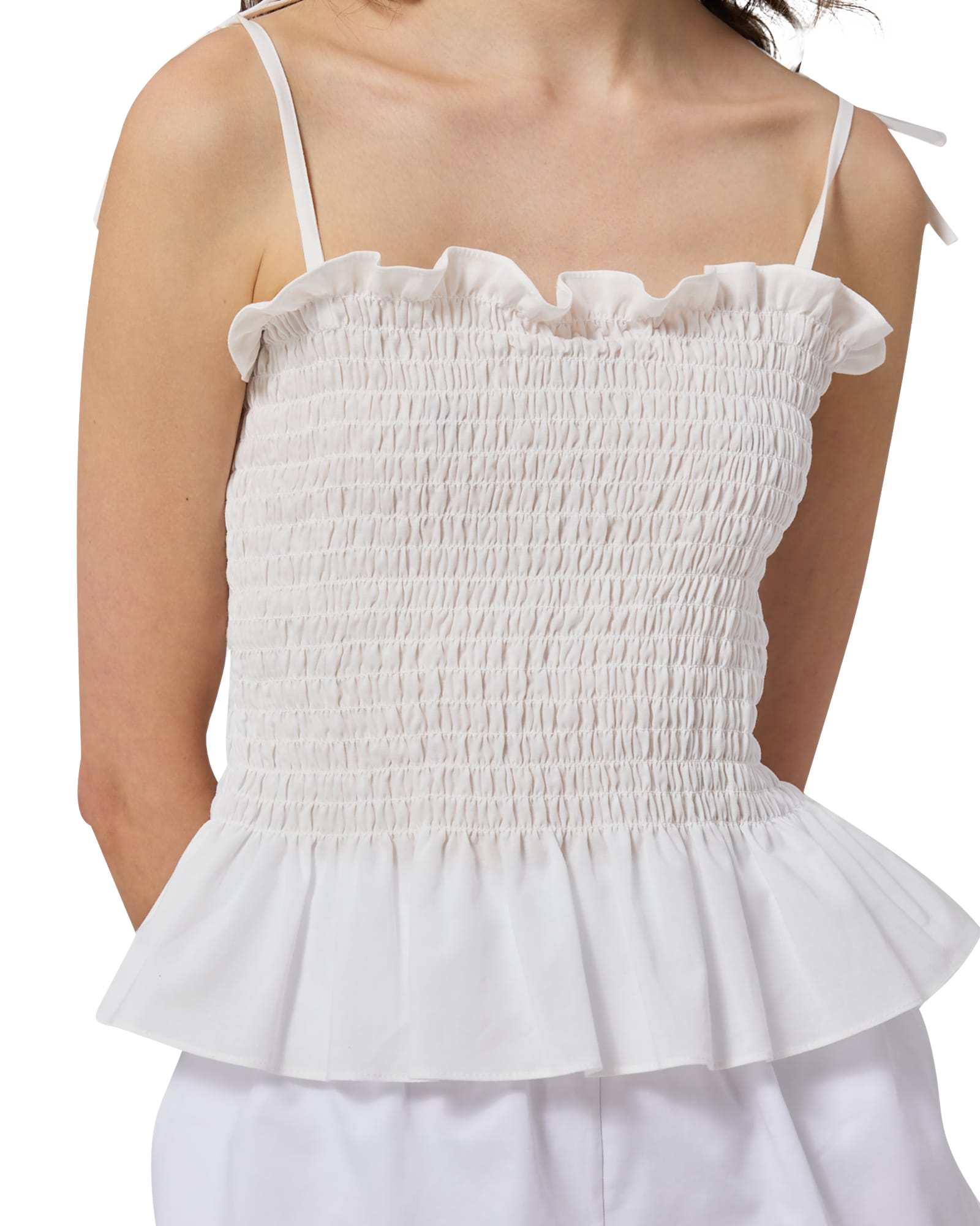 Kimhe Kim - Seersucker Smoked Top (White) product image 11 | TRAB K-Fashion Australia