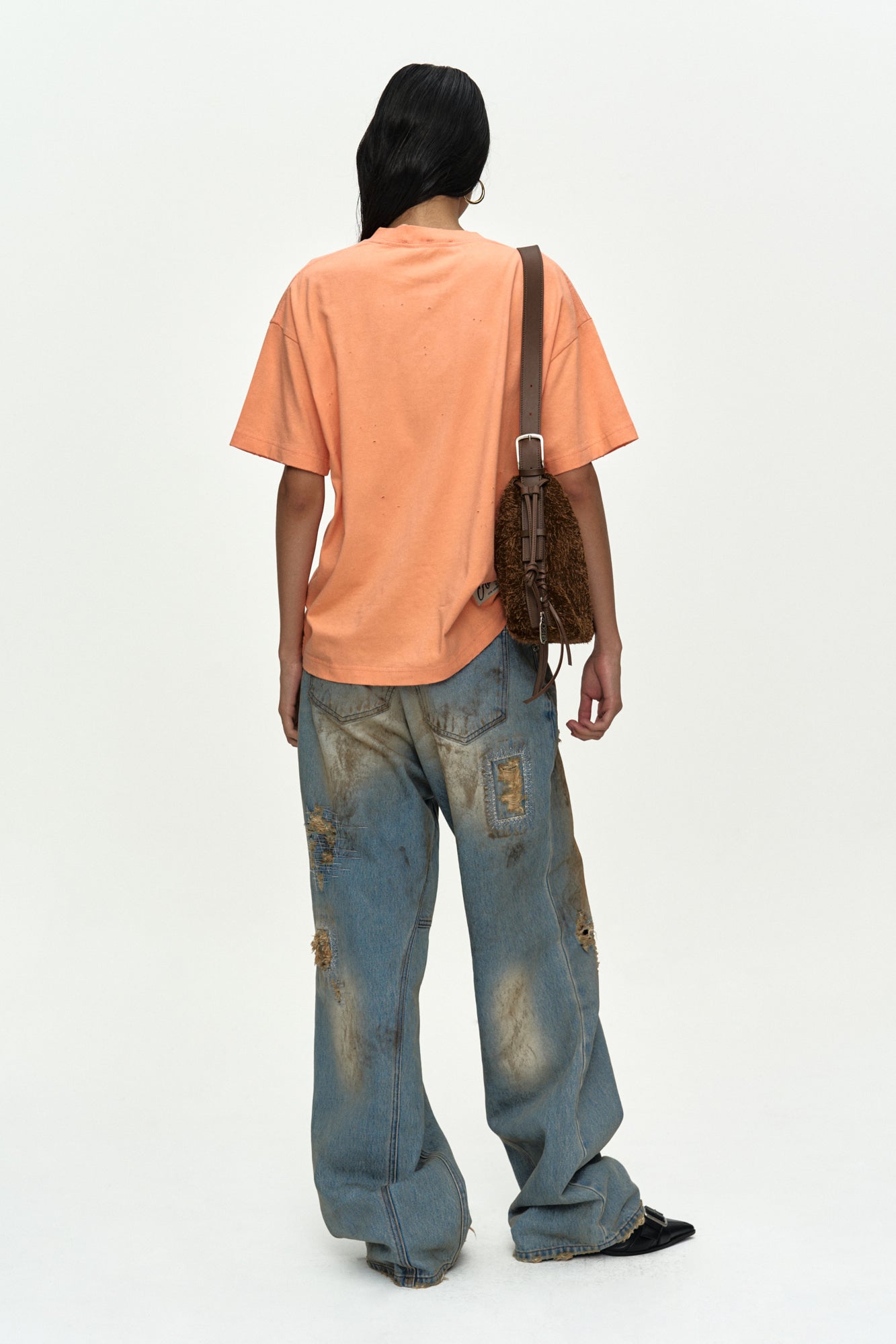 Andersson Bell - Unisex Destroyed Wide-Leg Jeans (Blue) product image 13 | TRAB K-Fashion Australia