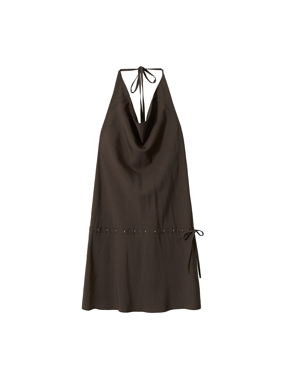 Kijun - Cowl Mini Dress (Brown) product image 8 | TRAB K-Fashion Australia